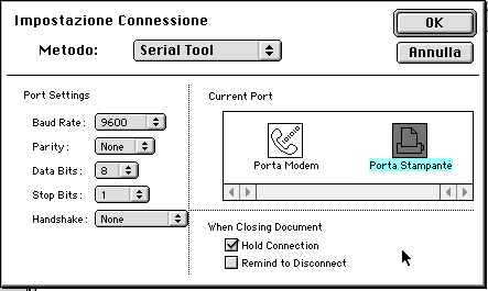 Figure 4: Connection settings