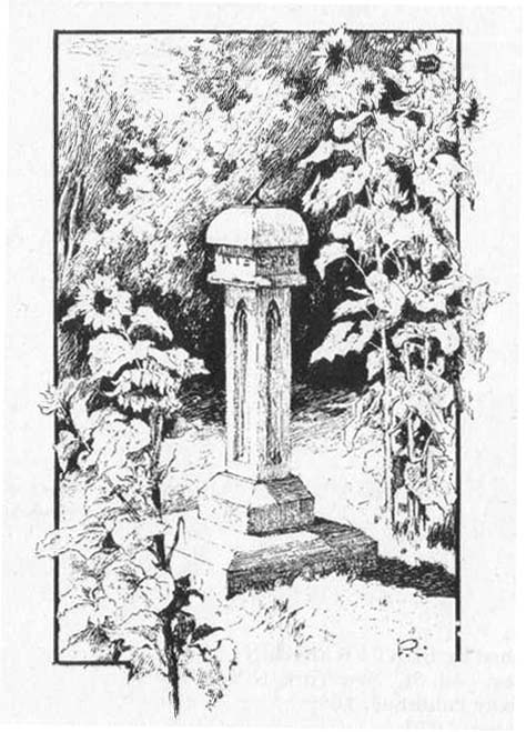 "The Dial-Stone" in the Garden, from drawing made at Abbotsford by
GEORGE REID, R.S.A.