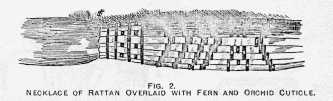 FIG. 2. NECKLACE OF RATTAN OVERLAID
WITH FERN AND ORCHID CUTICLE.