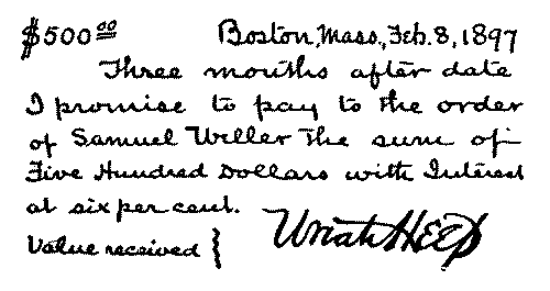 Ordinary form of promissory note.