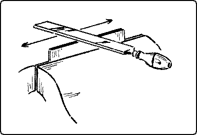 Fig. 153. Sharpening a Cabinet-Scraper: 1st Step, Drawfiling.