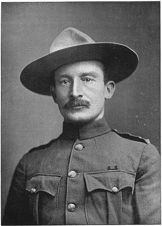 COLONEL ROBERT S. S. BADEN-POWELL, THE DEFENDER OF MAFEKING. Photo by Elliott & Fry, London.