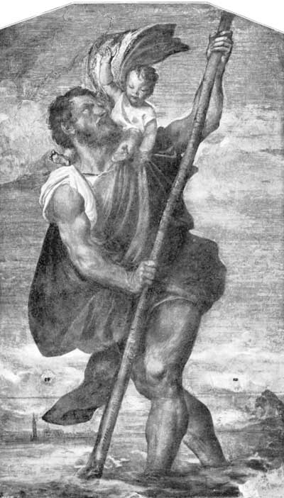 Fig. 45. St. Christopher. Titian. Doges' Palace,
Venice