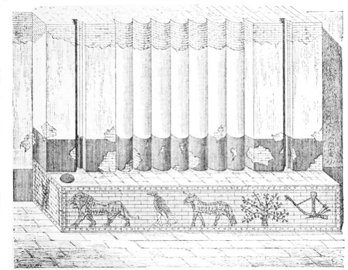 Fig. 101.—Decoration of one of the harem gates, at
Khorsabad; compiled from Place.