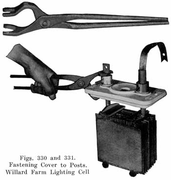 Fig. 330 and Fig. 331 Fastening Cover to Posts