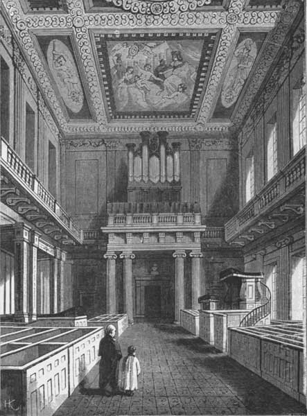 INTERIOR OF THE CHAPEL ROYAL (BANQUETING-HALL),
WHITEHALL.