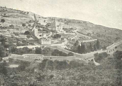 View from St. Stephen’s Gate, with Russian Church and
Garden of Gethsemane