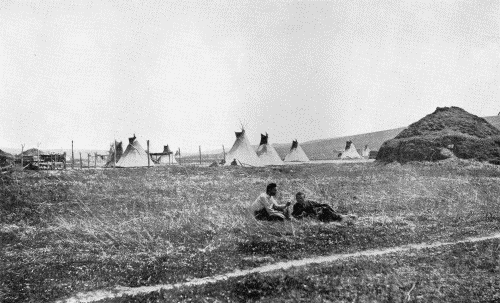 "THE VILLAGE OF THE OMAHAS"

Photograph by W. H. Jackson, 1871