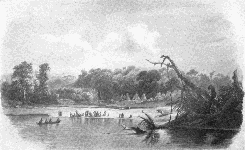 "PUNKA INDIANS ENCAMPED ON THE BANKS OF THE MISSOURI"

Karl Bodmer, 1833