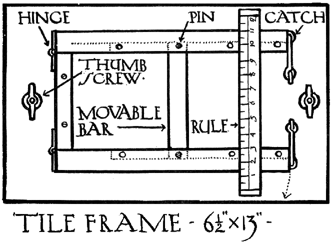 TILE FRAME—6-1/2” x 13”.