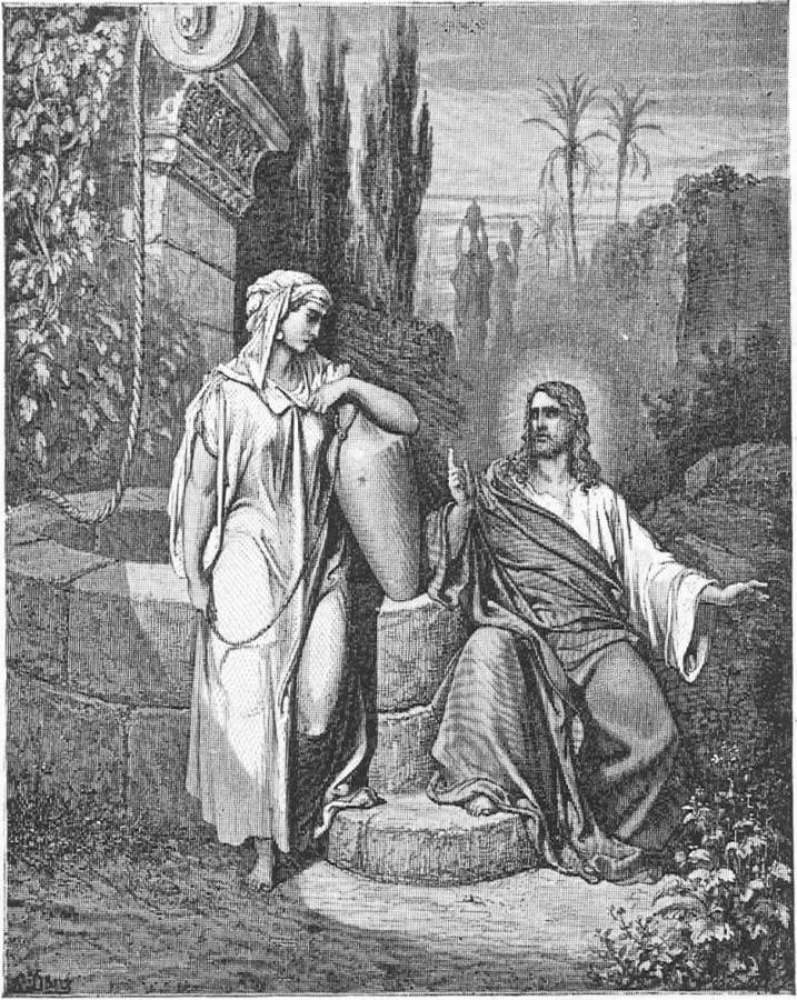 Jesus and the Woman of Samaria.