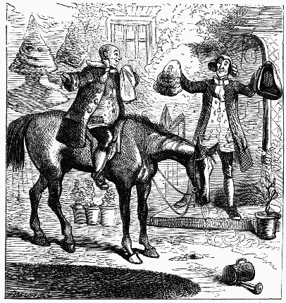 man on horseback bareheaded