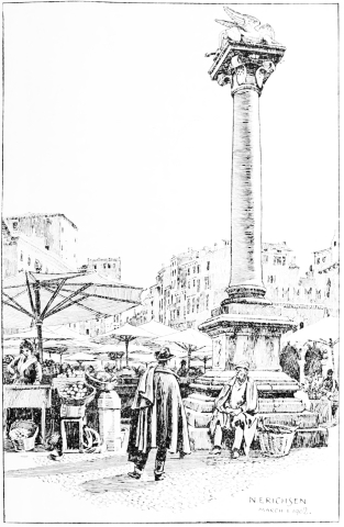 THE PIAZZA DELLE ERBE, WITH THE VENETIAN COLUMN