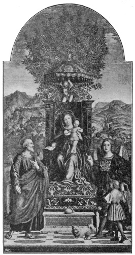 THE VIRGIN AND CHILD ENTHRONED, WITH ST JOSEPH, THE
ARCHANGEL RAPHAEL AND TOBIAS (GIROLAMO DAI LIBRI)