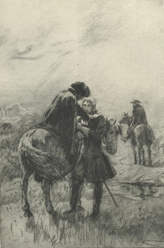 Parting of Die and Frank on the Moor 