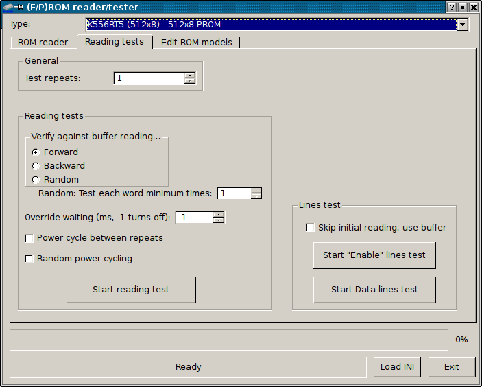 ROM reader advanced tests