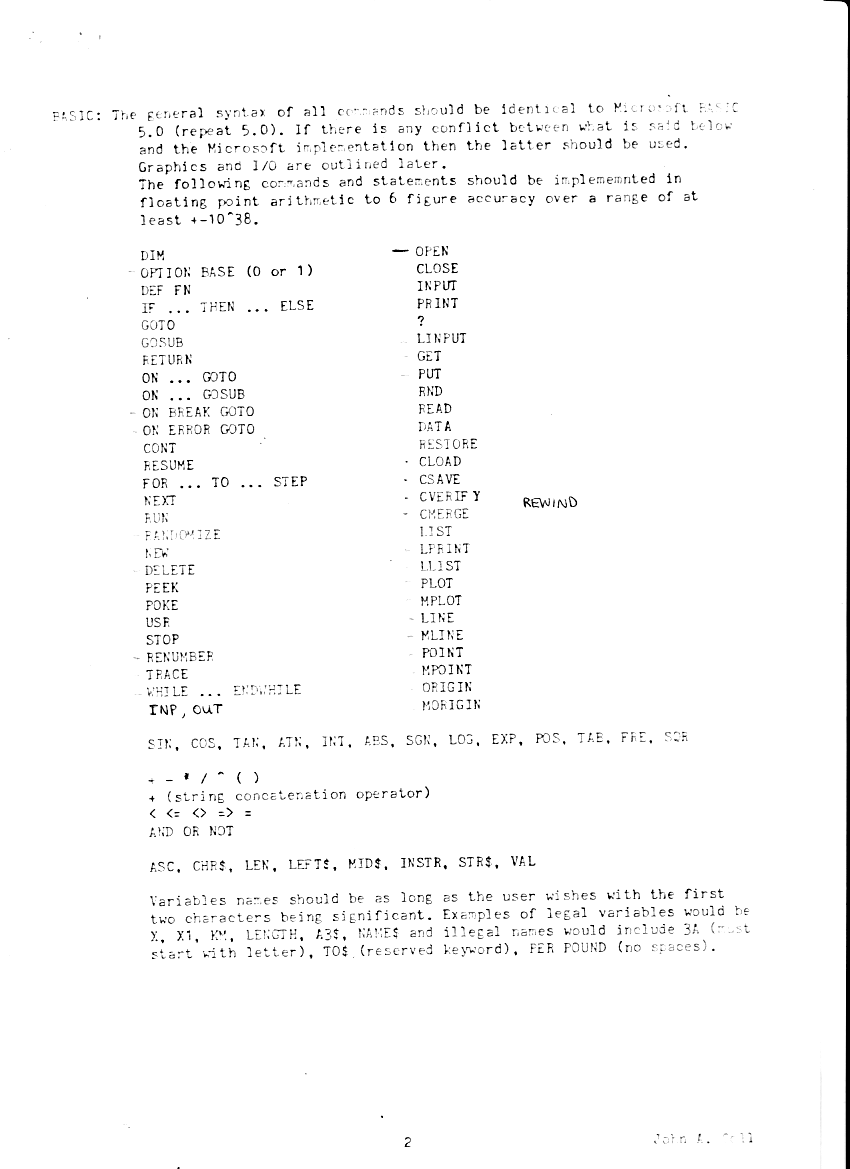 BBC Micro specification page 2