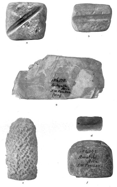 PL. CLXIX—
ARROWSHAFT SMOOTHERS, SELENITE, AND SYMBOLIC CORN FROM SIKYATKI