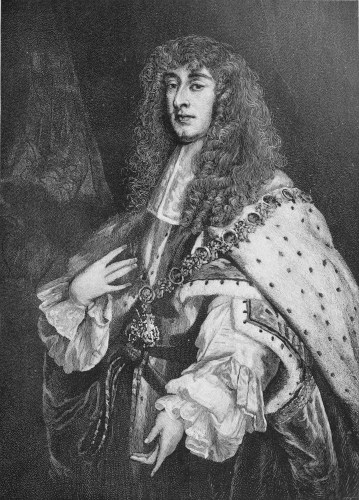 Image unavailable: JAMES II. IN HIS CORONATION ROBES.

ENGRAVED BY T. JOHNSON, AFTER THE PAINTING BY SIR PETER LELY, IN
POSSESSION OF THE DUKE OF NORTHUMBERLAND.