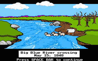 The Oregon Trail - Crossing the river